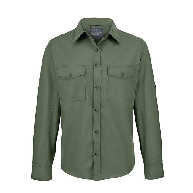 Cedar Green - Front - Craghoppers Mens Expert Kiwi Long-Sleeved Shirt