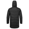 Black - Back - TriDri Mens Microlight Longline Padded Jacket