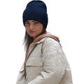Oxford Navy - Side - Beechfield Unisex Adult Cuffed Oversized Beanie
