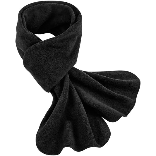 Black - Front - Beechfield Fleece Recycled Winter Scarf