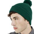 Bottle Green - Back - Beechfield Unisex Adult Original Pom Pom Beanie