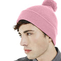 Dusty Pink - Back - Beechfield Unisex Adult Original Pom Pom Beanie