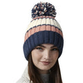 Marshmallow Sundae - Side - Beechfield Unisex Adult Hygge Striped Beanie