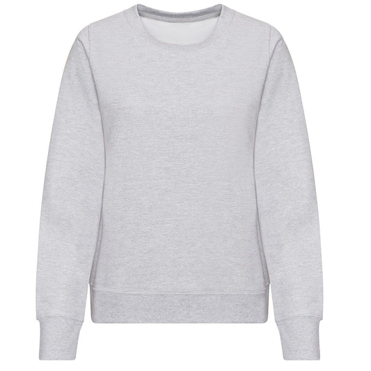 Heather Grey - Front - Awdis Womens-Ladies Heather Sweatshirt