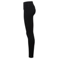 Black - Side - TriDri Womens-Ladies Seamless Adjustable Leg Length Leggings