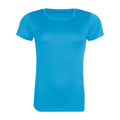 Sapphire Blue - Front - Awdis Womens-Ladies Cool Recycled T-Shirt