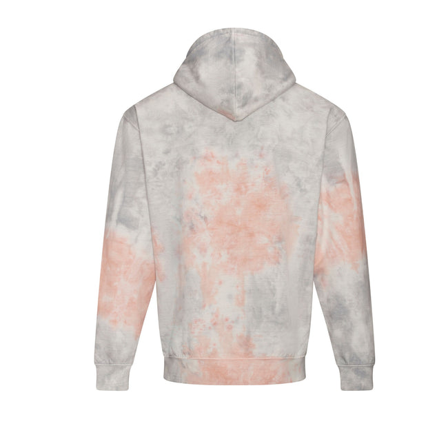 Grey-Pink Marble - Back - Awdis Unisex Adult Tie Dye Hoodie