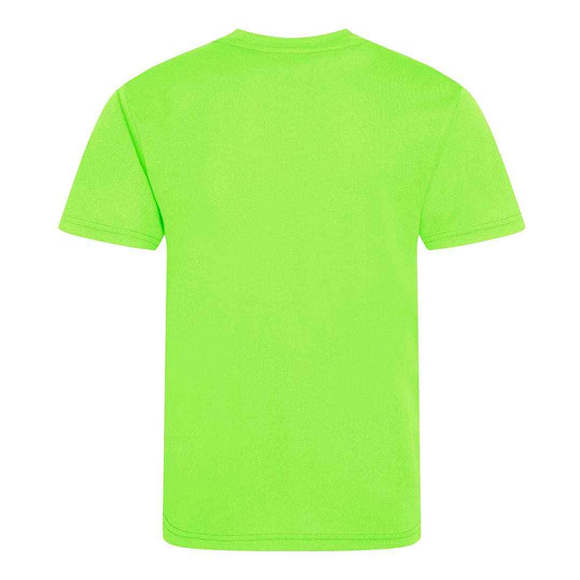 Electric Green - Back - AWDis Cool Childrens-Kids Recycled T-Shirt