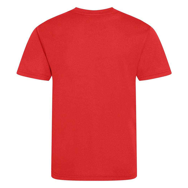 Fire Red - Back - AWDis Cool Childrens-Kids Recycled T-Shirt
