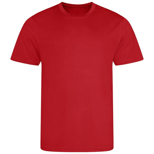 Fire Red - Front - AWDis Cool Mens Recycled T-Shirt
