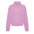 Lavender - Front - Awdis Womens-Ladies Just Hoods Crop Sweatshirt