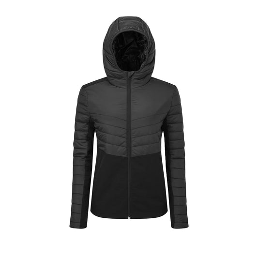 Black - Front - TriDri Womens-Ladies Hybrid Insulated Jacket