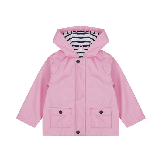 Pink - Front - Larkwood Baby Waterproof Jacket