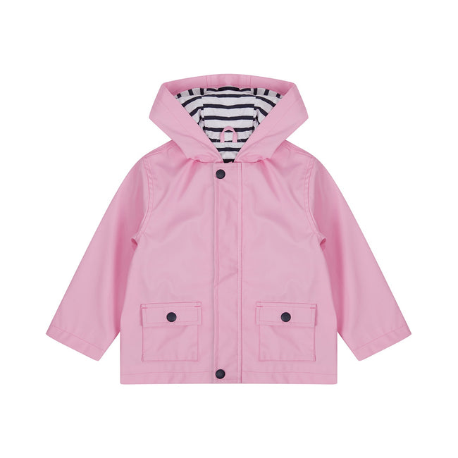 Pink - Front - Larkwood Baby Waterproof Jacket