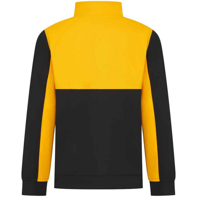 Black-Gold - Back - Finden & Hales Childrens-Kids Quarter Zip Track Top