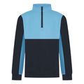 Navy-Sky - Front - Finden & Hales Childrens-Kids Quarter Zip Track Top