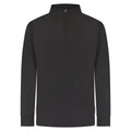 Black - Front - Finden & Hales Mens Quarter Zip Track Top