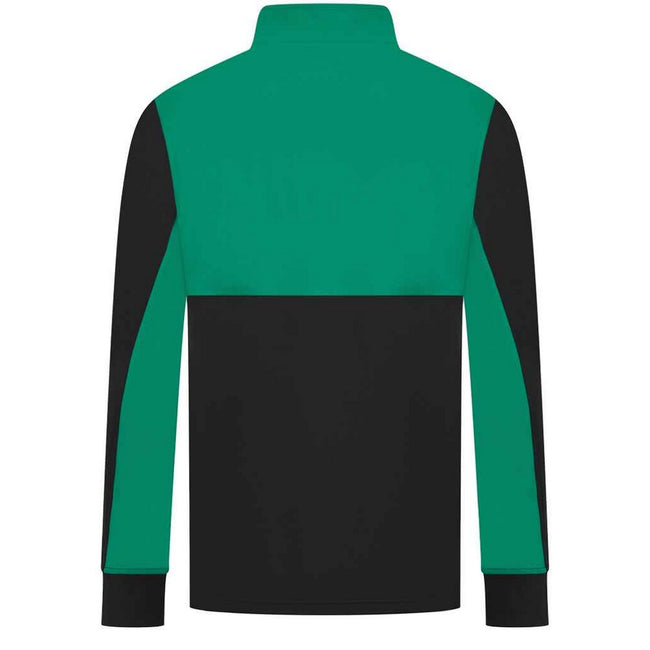 Black-Emerald - Back - Finden & Hales Mens Quarter Zip Track Top