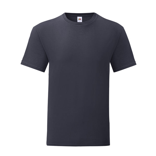 Deep Navy - Front - Fruit Of The Loom Mens Heather Iconic 150 T-Shirt