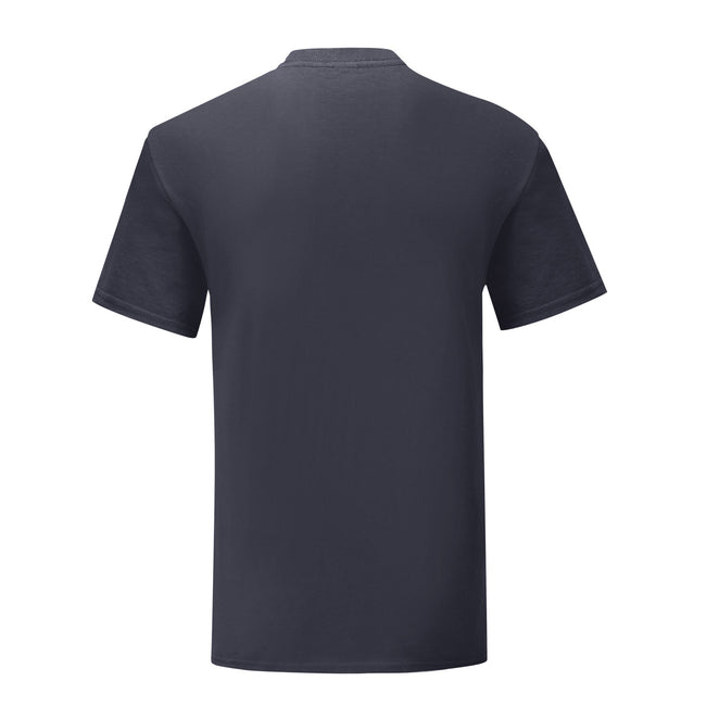 Deep Navy - Back - Fruit Of The Loom Mens Heather Iconic 150 T-Shirt