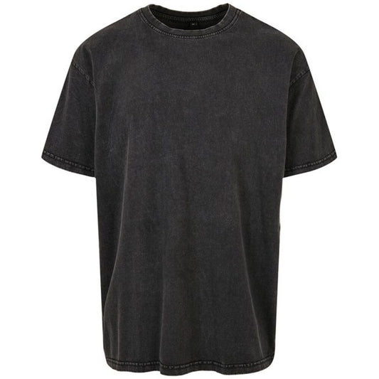 Black - Front - Build Your Brand Mens Heavyweight Oversized T-Shirt