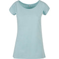 Ocean Blue - Front - Build Your Brand Womens-Ladies Wide Neck T-Shirt