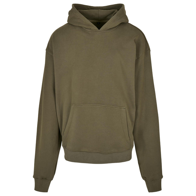 Olive - Front - Build Your Brand Mens Ultra Heavyweight Hoodie
