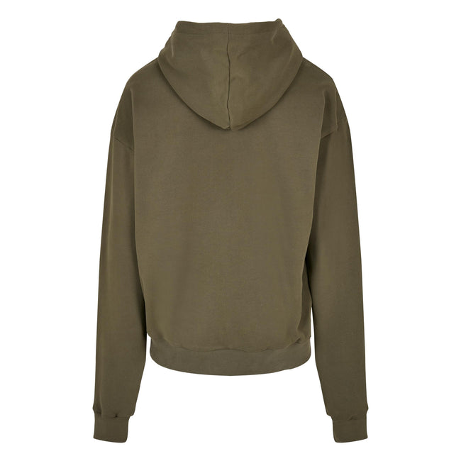 Olive - Back - Build Your Brand Mens Ultra Heavyweight Hoodie