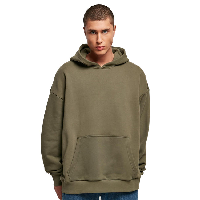 Olive - Lifestyle - Build Your Brand Mens Ultra Heavyweight Hoodie