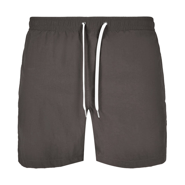 Dark Shadow - Front - Build Your Brand Mens Swim Shorts