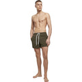 Olive - Back - Build Your Brand Mens Swim Shorts