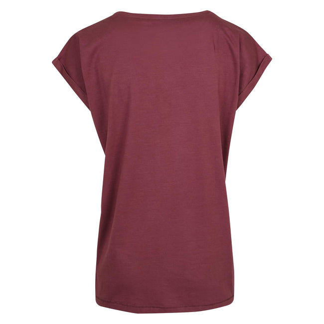 Cherry - Back - Build Your Brand Womens-Ladies Extended Shoulder T-Shirt