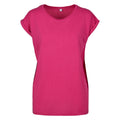 Hibiscus Pink - Front - Build Your Brand Womens-Ladies Extended Shoulder T-Shirt