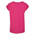 Hibiscus Pink - Back - Build Your Brand Womens-Ladies Extended Shoulder T-Shirt