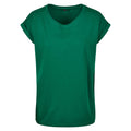 Forest Green - Front - Build Your Brand Womens-Ladies Extended Shoulder T-Shirt