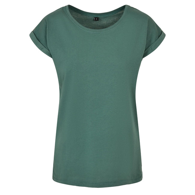 Pale Leaf - Front - Build Your Brand Womens-Ladies Extended Shoulder T-Shirt