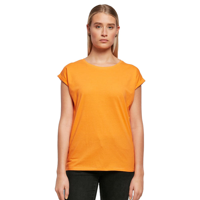 Paradise Orange - Lifestyle - Build Your Brand Womens-Ladies Extended Shoulder T-Shirt