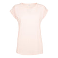 Pink - Front - Build Your Brand Womens-Ladies Extended Shoulder T-Shirt