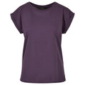 Purple Night - Front - Build Your Brand Womens-Ladies Extended Shoulder T-Shirt