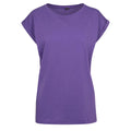 Ultra Violet - Front - Build Your Brand Womens-Ladies Extended Shoulder T-Shirt