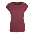 Cherry - Front - Build Your Brand Womens-Ladies Extended Shoulder T-Shirt