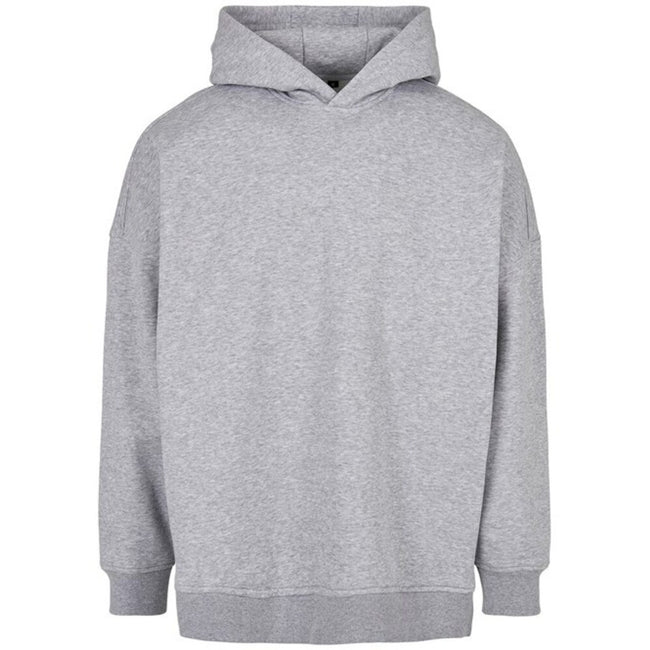 Grey - Front - Build Your Brand Mens Oversized Cut-On Hoodie