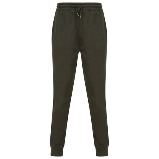 Olive Green - Front - Tombo Unisex Adult Athleisure Jogging Bottoms