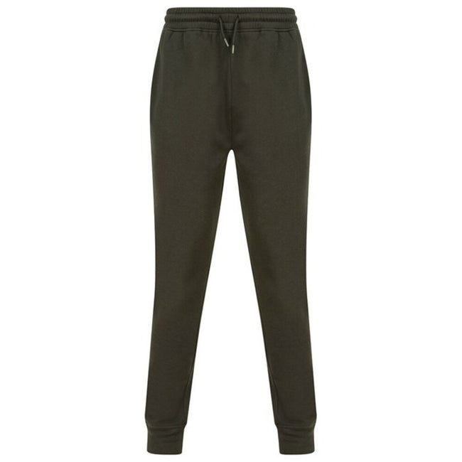 Olive Green - Front - Tombo Unisex Adult Athleisure Jogging Bottoms