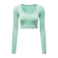 Peppermint - Front - TriDri Womens-Ladies Ribbed Seamless 3D Crop Top