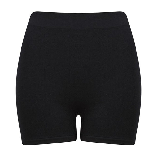 Black - Front - Tombo Womens-Ladies Seamless Shorts