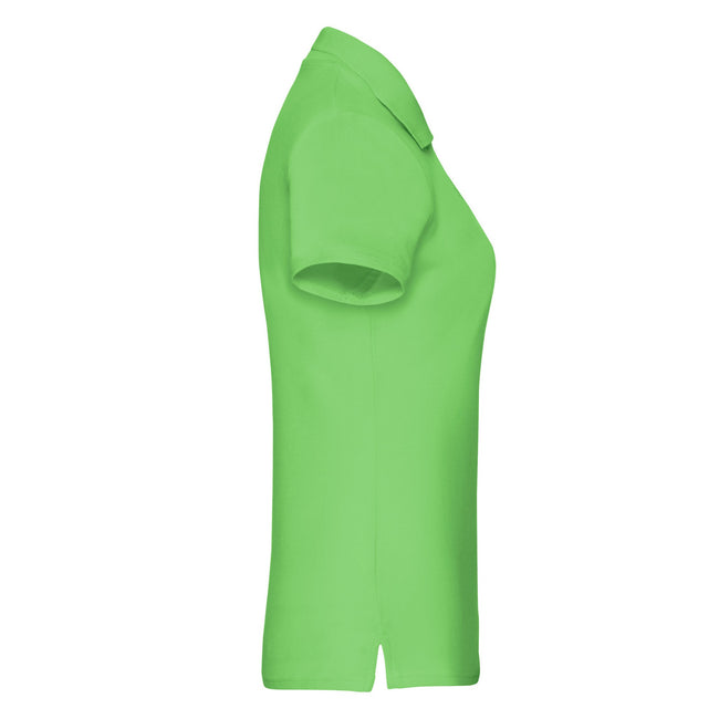 Lime - Side - Fruit of the Loom Womens-Ladies Premium Polo Shirt