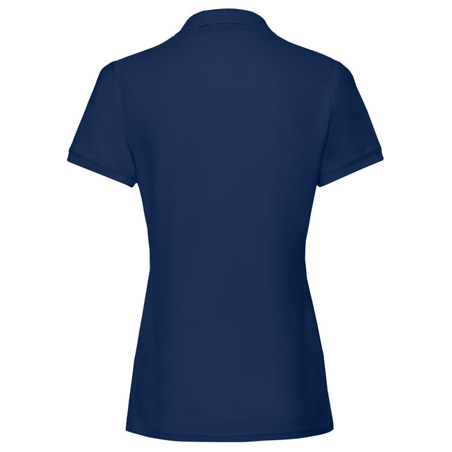 Navy - Back - Fruit of the Loom Womens-Ladies Premium Polo Shirt