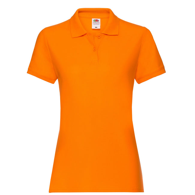 Orange - Front - Fruit of the Loom Womens-Ladies Premium Polo Shirt