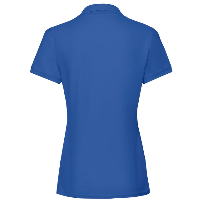 Royal Blue - Back - Fruit of the Loom Womens-Ladies Premium Polo Shirt